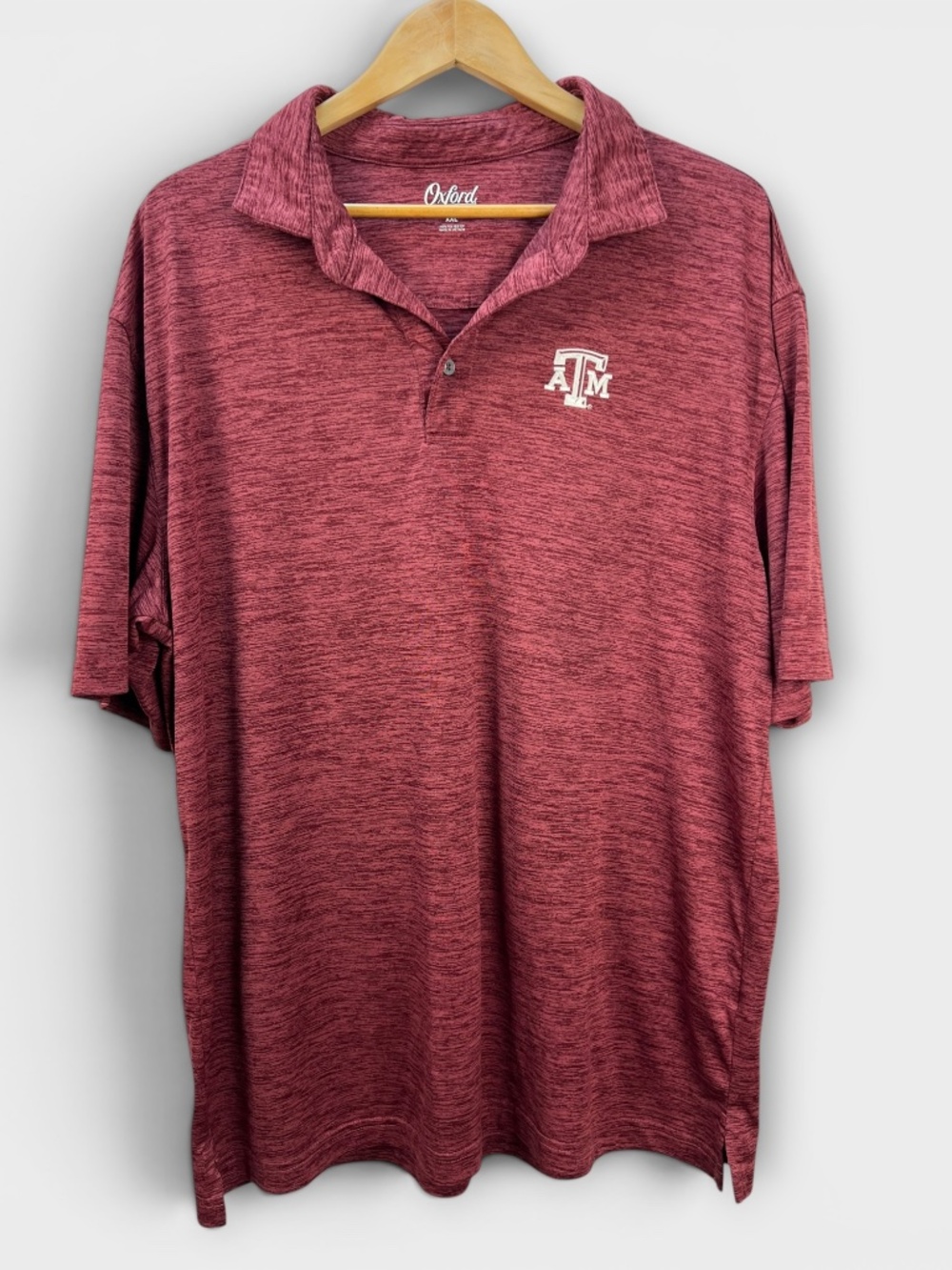 Texas A&M Aggies Polo Shirt Men XXL Oxford America Golf Athletic Performance 2XL